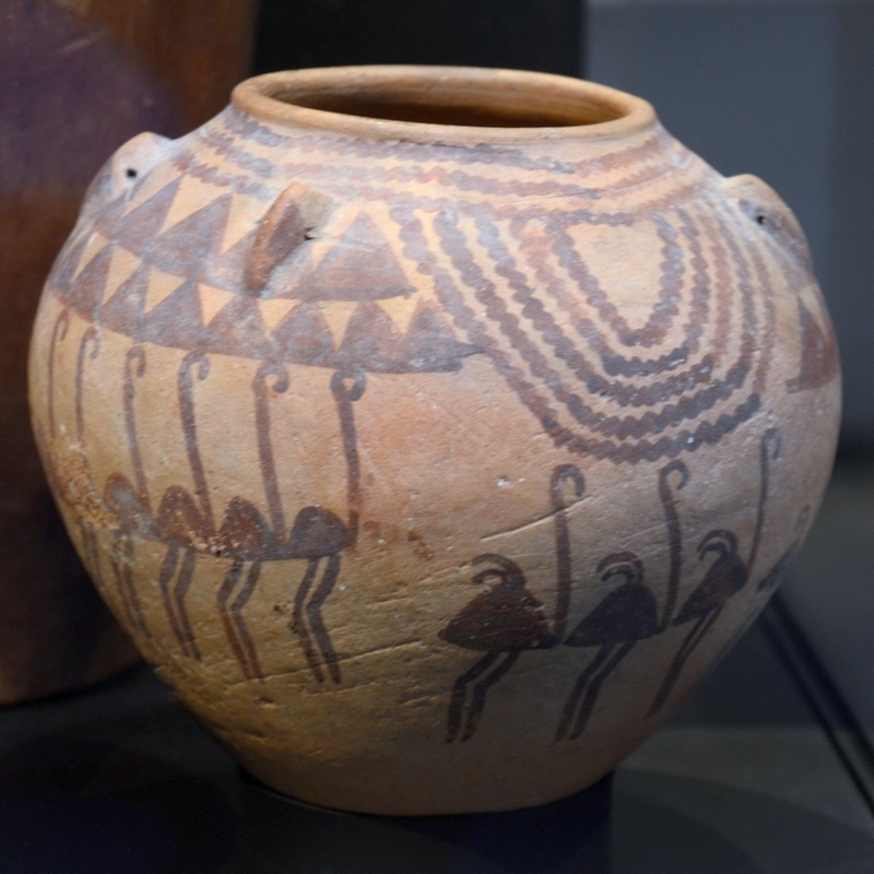 Naqada II, Pottery with cranes