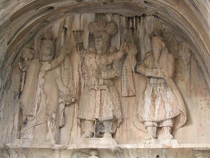 Taq-e Bostan, large cave, upper relief