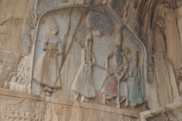 Taq-e Bostan, Large cave, Qajar relief
