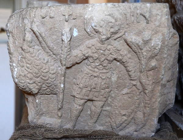 Ailana, Byzantine capital, showing Saint Theodore