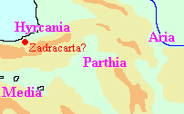 Map of Hyrcania/Parthia/Aria