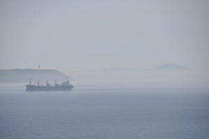 Tenedos (right) beyond Cape Sigeion.