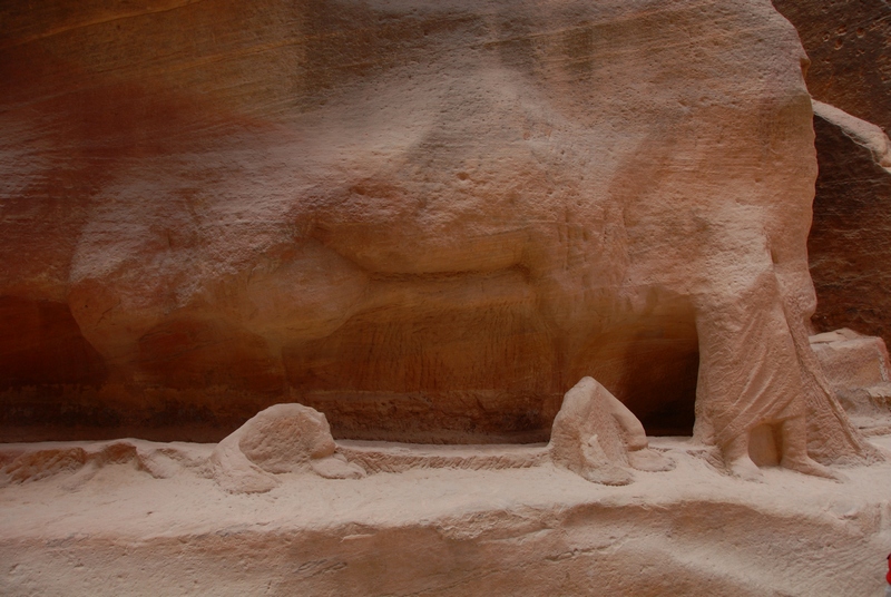 Petra, Siq, Relief of a caravan