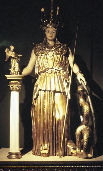 Athens, Acropolis, Parthenon, Phidias' statue of Athena Parthenos (reconstruction)