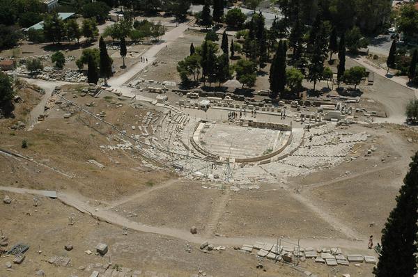 Athens, Theater of Dionysus, seen from the Acropolis