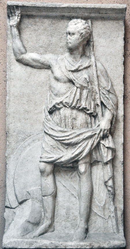 Cleitor, Relief with portrait of Polybius (cast)