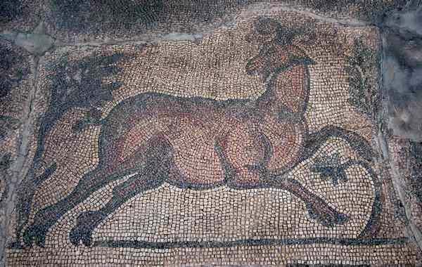 Roman mosaic of a goat
