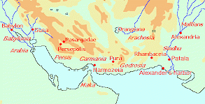 Map of the Persian Gulf and Indian Ocean