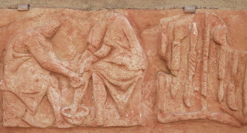 Ostia, Via Severiana, Relief of a physician