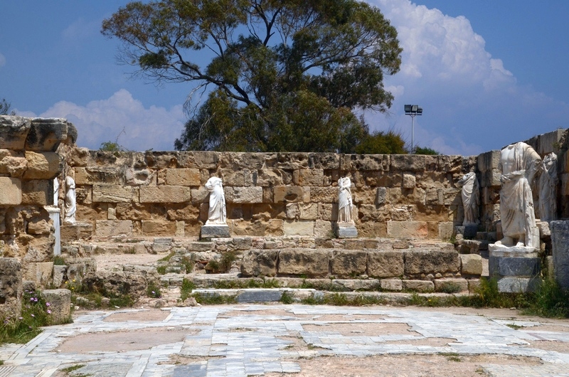 Salamis, Gymnasium, Palaestra, Statues