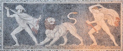 Lion hunt mosaic