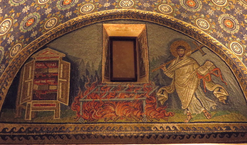 Ravenna, Mausoleum of Galla Placidia, Mosaic of St Lawrence