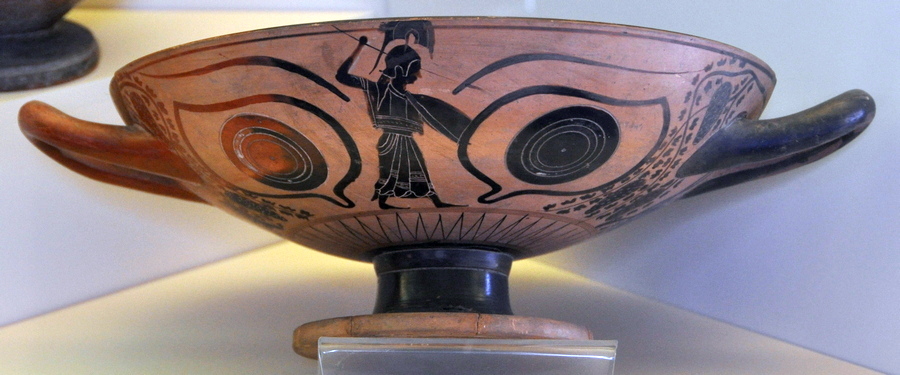 Caere, Etruscan kylix with Menrva