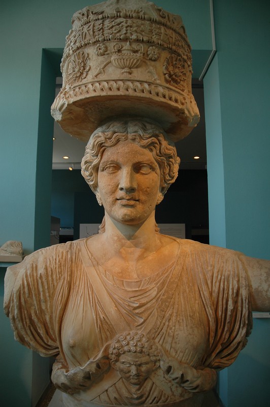 Eleusis, Lesser Propylaea, Caryatid