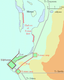 Map of Lilybaeum