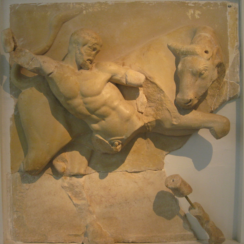 Olympia, Temple of Zeus, Metope of the Bull of Marathon