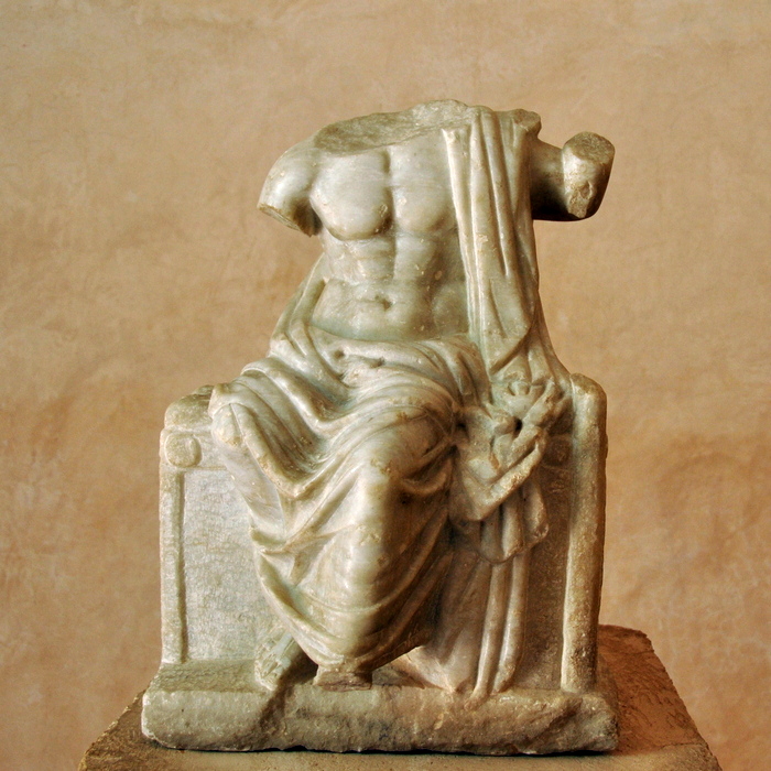 Gadara, North Theater, Copy of the Zeus of Phidias