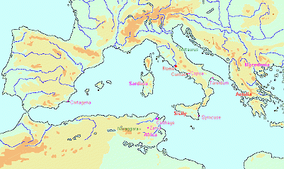 Map of the Second Punic War, second stage