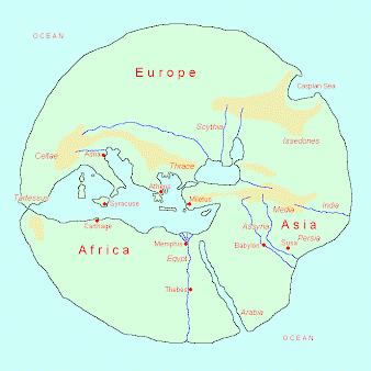 Hecataeus' world map