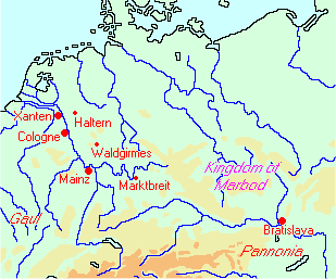 Map of Varus' Germany