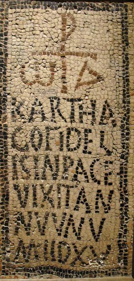 Furnos Minus, Christian funerary mosaic