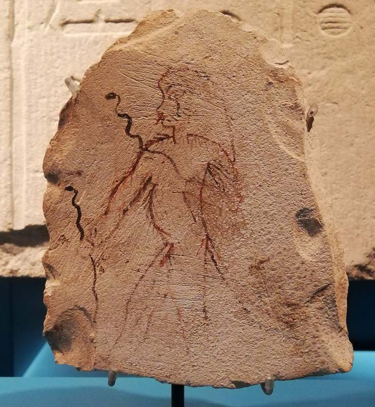 Ostracon with graffito of Bes