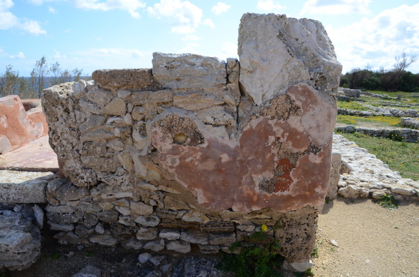 Kerkouane, Opus Africanum with stucco