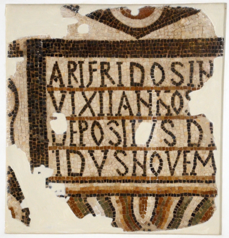 Thuburbo Maius, Vandal church, Funerary mosaic of Arifredus