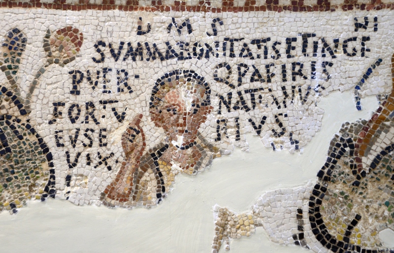 Thugga, Funerary mosaic of Papirius Fortunatius