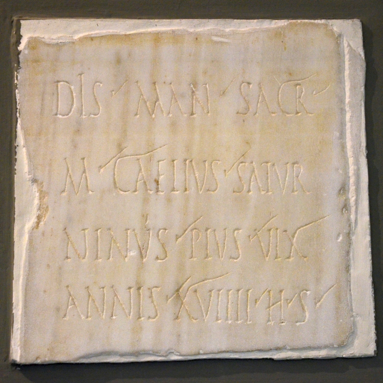 Hadrumetum, Tombstone of Caelius Saturninus