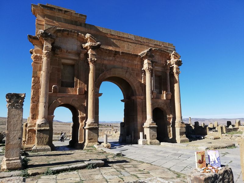 Timgad, Arch of Trajan, from the southeast