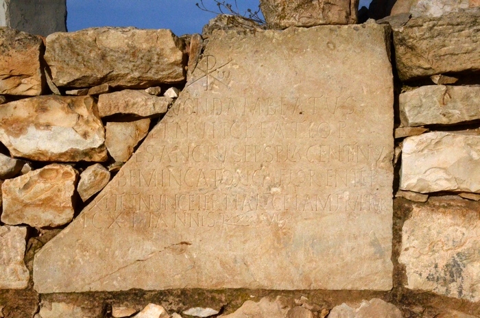 Madauros, Tombstone of bishop Placentinus
