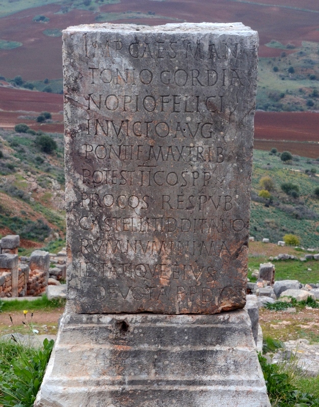 Tiddis, Forum, Inscription of Gordian III