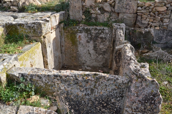 Madauros, House with oil press A, Square basin