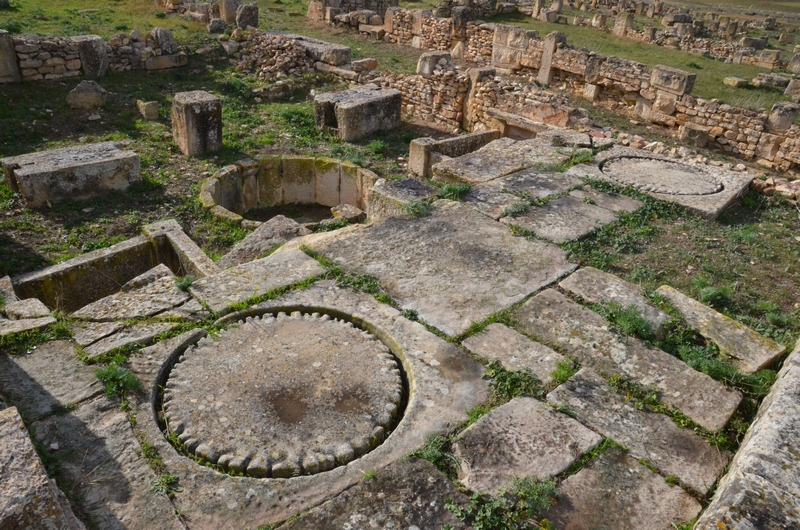 Madauros, House with oil press A, Presses and basins