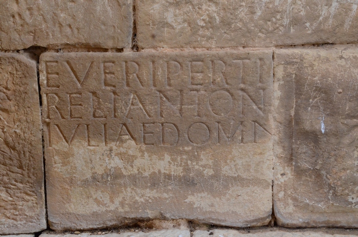 Madauros, Byzantine fort, Recycled inscription