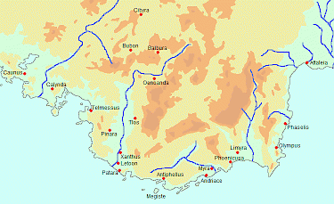 Map of Lycia