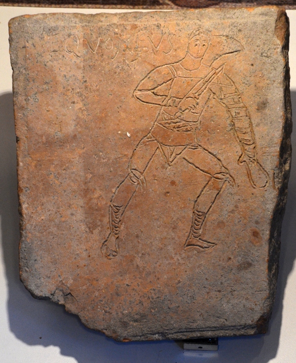 Sirmium, Tile with a retiarius