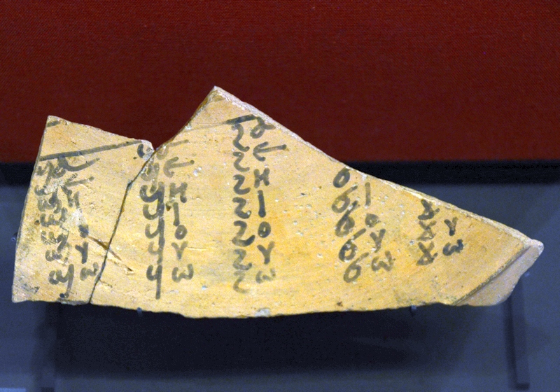 Ostracon with a Coptic Writing Exercise (Thebaid)