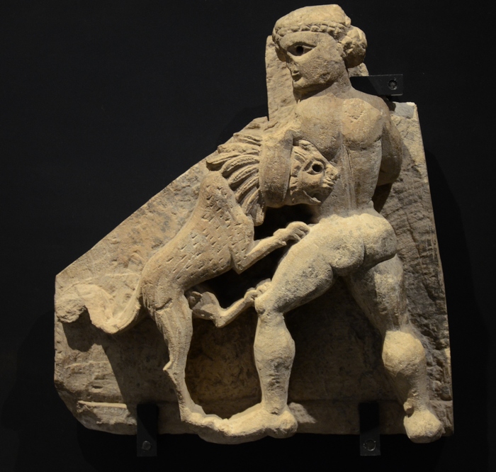 Egyptian Relief of Heracles and the Nemean Lion
