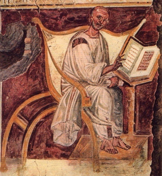Rome, Lateran,  Capella Sancta Sanctorum, Fresco of Augustine