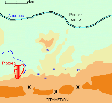 Map of the battle of Plataea