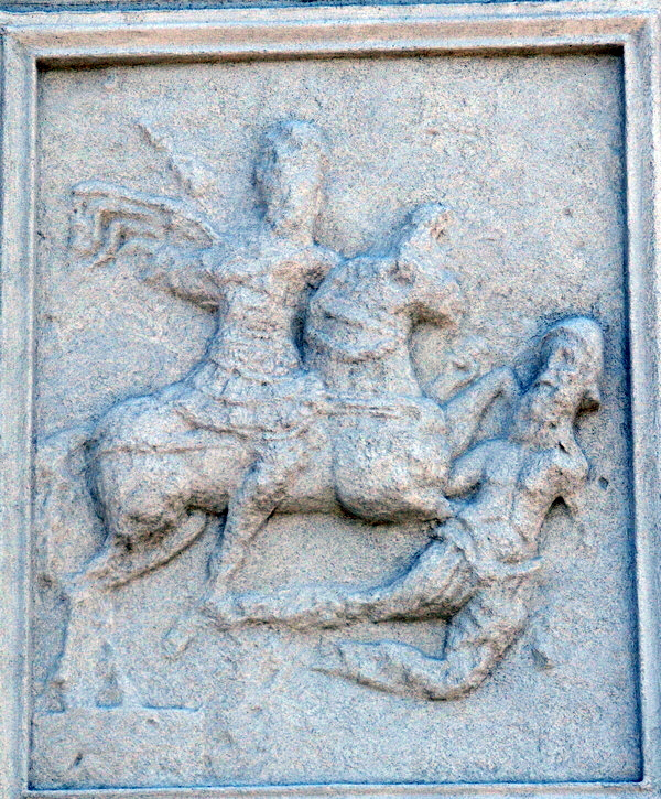 Adamclisi, Trajan's Trophee, Reconstruction, Metope with the death of Decebalus