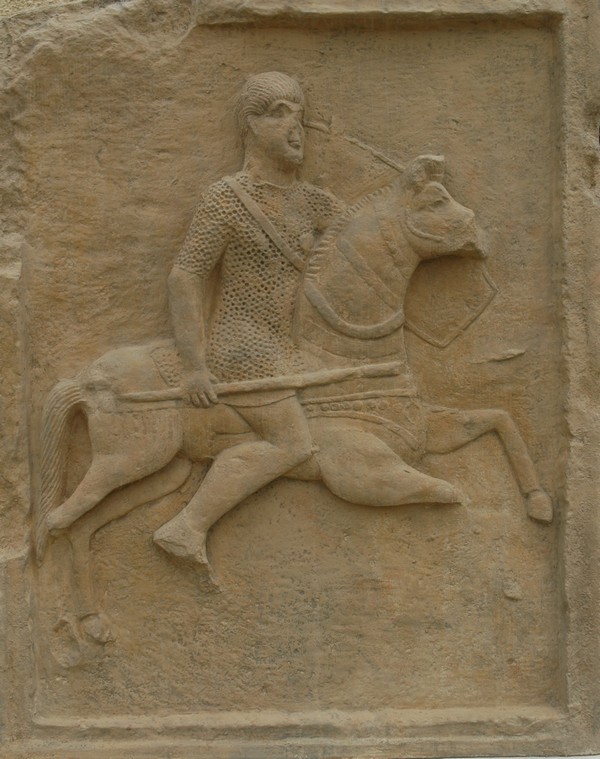 Adamclisi, Trajan's Trophee, Metope of a cataphract (cast)
