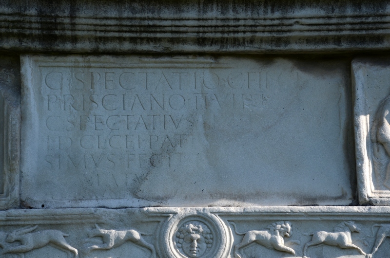 Šempeter, Mausoleum of the Spectatii, Inscription