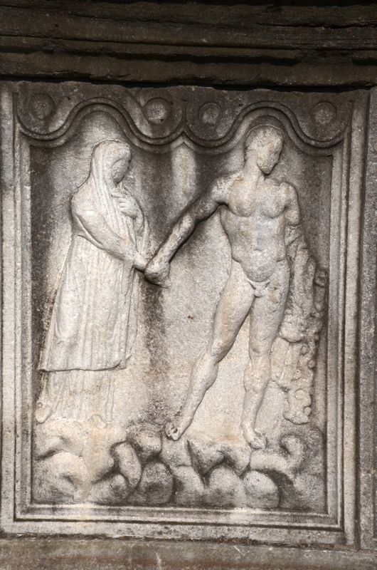 Šempeter, Mausoleum of Vindonius, Relief of Alcestis and Hercules
