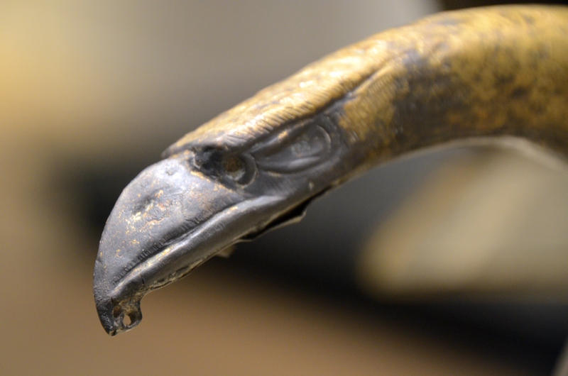 Vechten, Helmet decorated with a bird of prey (detail)