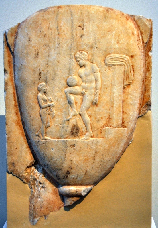 Piraeus, Funerary stela with ball players