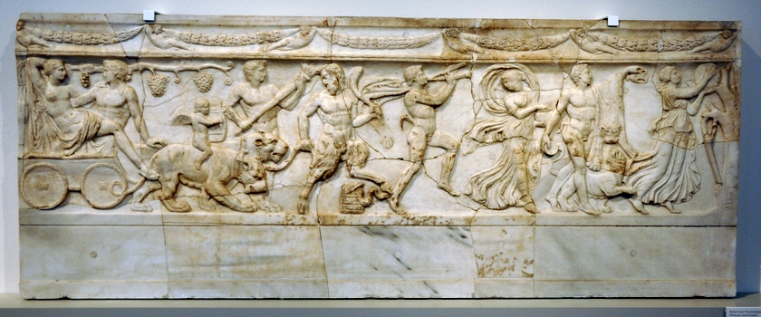 Rome, Via Appia, Sarcophagus of Dionysus and Ariadne