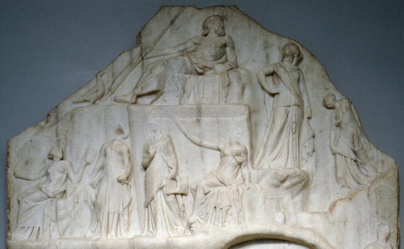 Alexandria, Relief of the Apotheosis of Homer, Upper tier